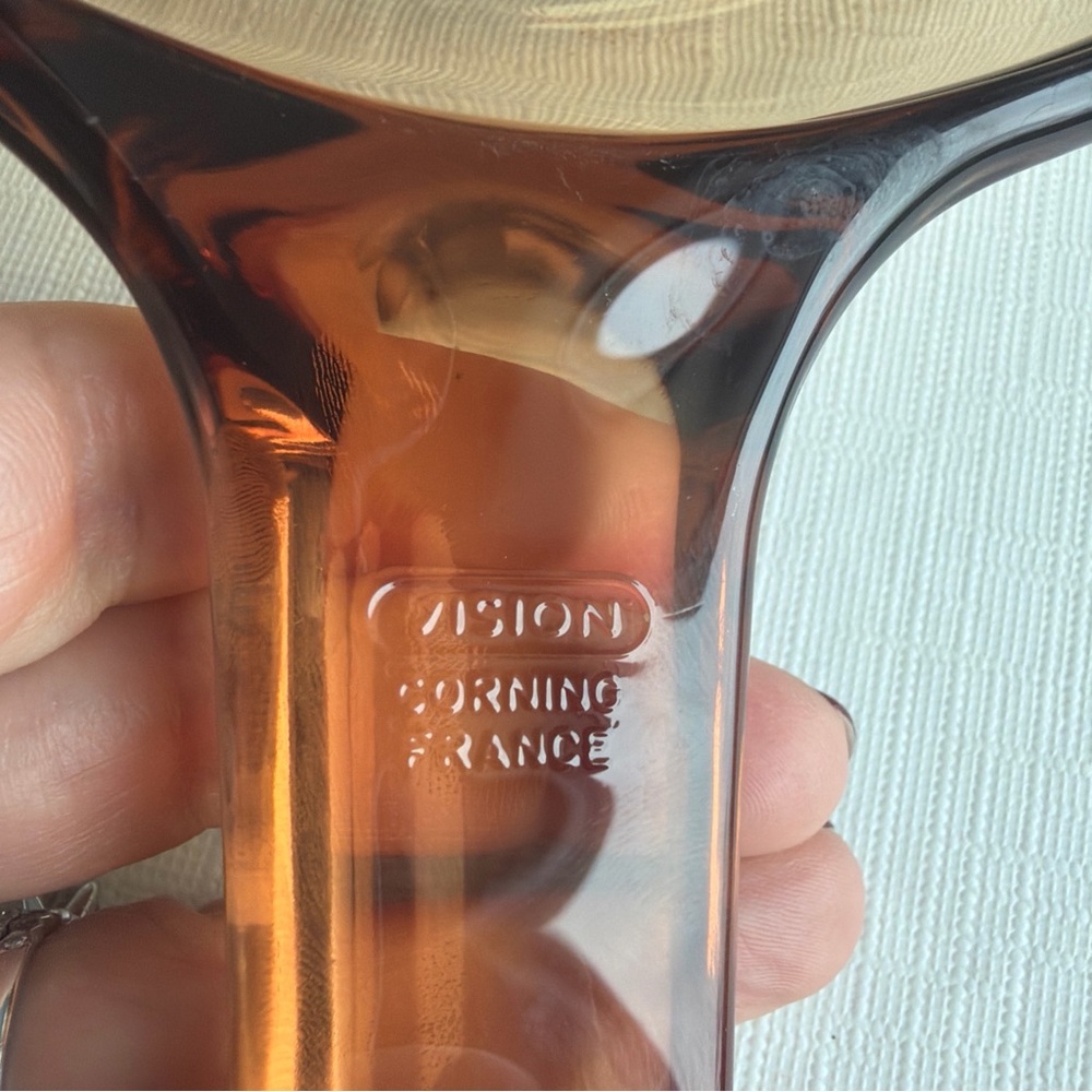 Vintage Corningware Amber Waffle Bottom Glass Skillet- no lid - Picture 2 of 5